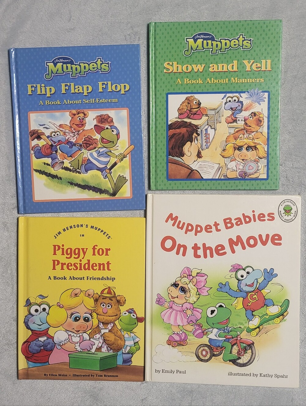 MUPPET BABIES 4 Vintage Books 80s 90s Y2K Kermit Miss Piggy